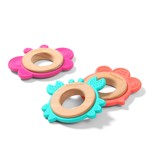 BUTTERFLY Babyono силиконовый деревянный прорезыватель
