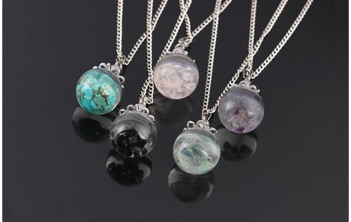 Стеклянный кулон Time Gem Сферический Творческий Осьминог Бирюзовый