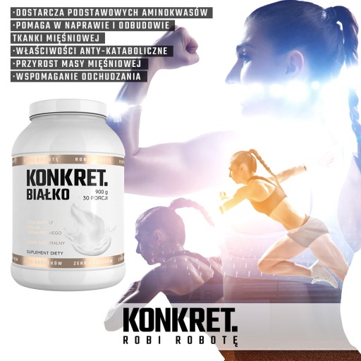 KONKRET Protein Протеиновая добавка 900г WPC WHEY ВЫСОКОГО КАЧЕСТВА!