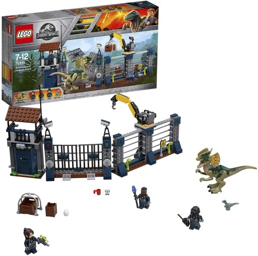 LEGO JURASSIC WORLD 75931 Нападение дилофозавра на аванпост с пистолетом-динозавром