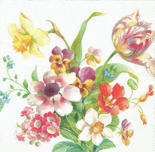 Serwetka decoupage 560A Kwiaty wiosenne 1 sztuka