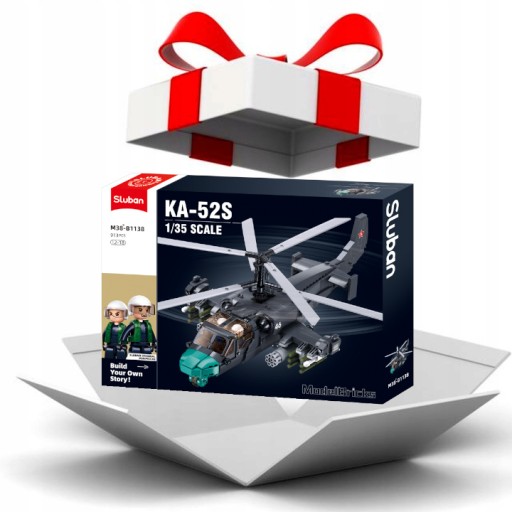 Кирпичи ВЕРТОЛЕТ РОССИИ K52S Штурмовой вертолет «Аллигатор» + LEGO ОРУЖИЕ