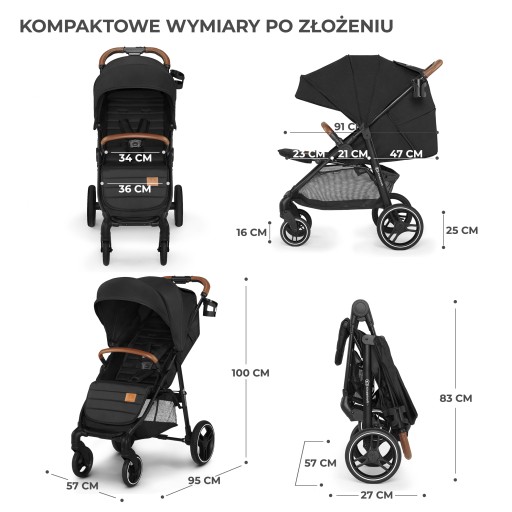 Легкая коляска GRANDE PLUS от Kinderkraft.