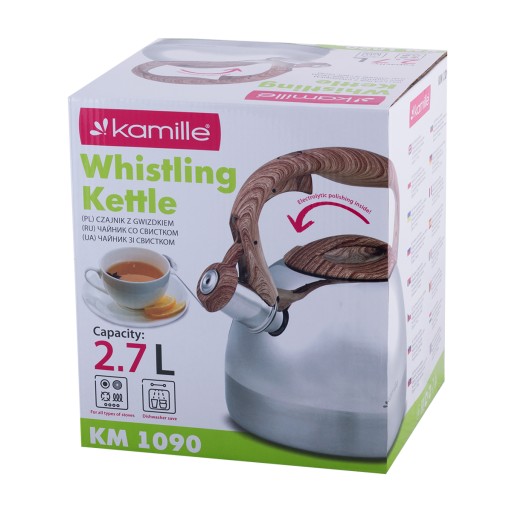ГАЗОВЫЙ ЧАЙНИК СО СВИСТОКОМ, ИНДУКЦИЯ, 2,7 Л KAMILLE