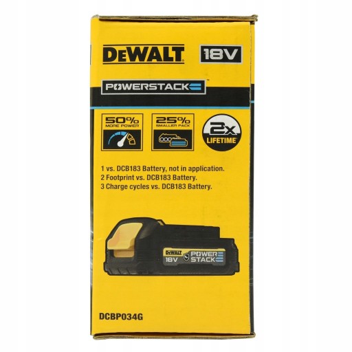 DEWALT POWERSTACK 18 В LI-ION 1,7 Ач DCBP034G аккумулятор