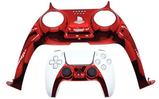КРАСНАЯ ГЛЯНЦЕВАЯ ДЕКОРАТИВНАЯ ВСТАВКА ПЕРЕДНЕЙ ПАНЕЛИ ДЛЯ PS5 PLAYSTATION5 PAD