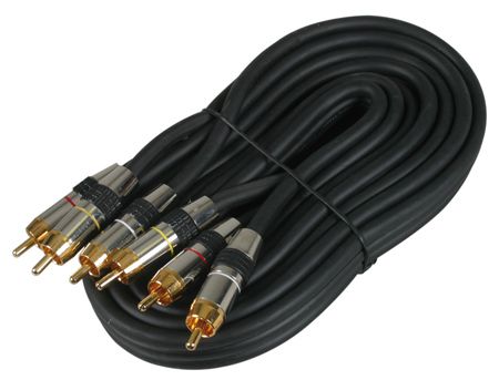 Кабель 3 x RCA компонентный аудио-видео GOLD 2 м
