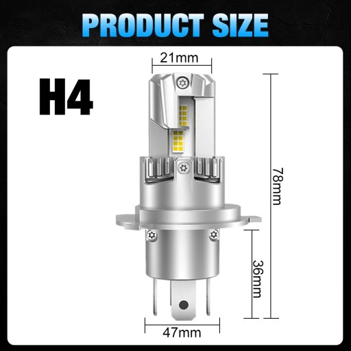 Светодиодные лампы для фар Canbus H4 110 Вт High Low B