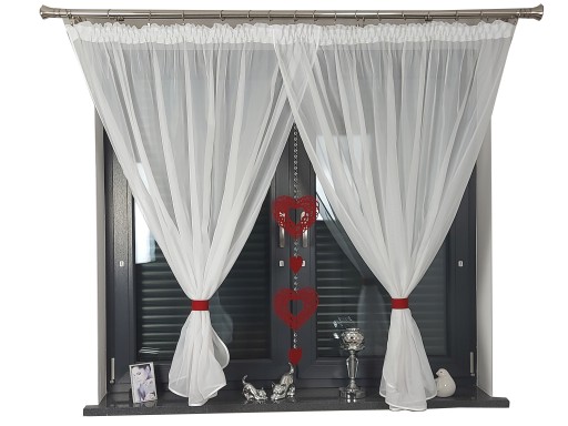 ГОТОВЫЙ ШТОР С ОТКРЫТЫМ КУЛОНОМ GLAMOUR GIRLAND 300Х145 RED HEARTS .21