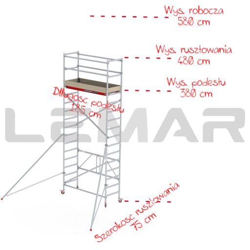 Алюминиевые передвижные леса ALTREX K2 3,80 м