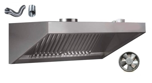 Вытяжка для общественного питания S 120x90x40 Фильтры Вентилятор