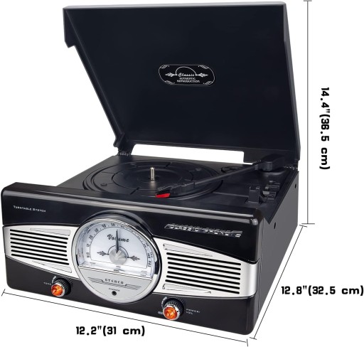 Проигрыватель проигрывателя Auna MG-TT-82B RETRO - черный
