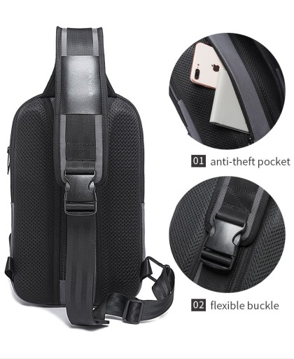 Рюкзак BANGE на ОДНО плечо USB