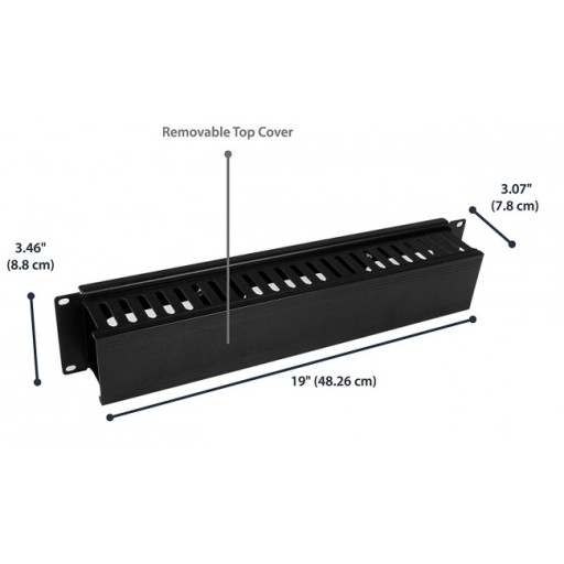 Techly 108316 Organizer kabli 2U do szaf Rack 19