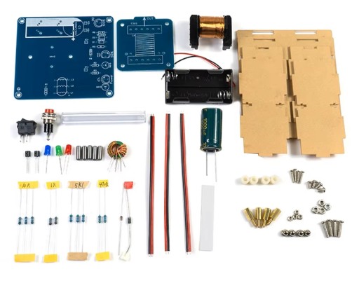 Pistolet elektromagnetyczny eksperymentalny z obudową do zmontowania