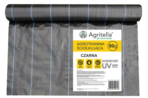 ТКАНЬ AGRO MAT ЧЕРНАЯ 90г ДЛЯ СОРЬЯН 0,4х100м + КОЛЫШКИ 40СМ 100М