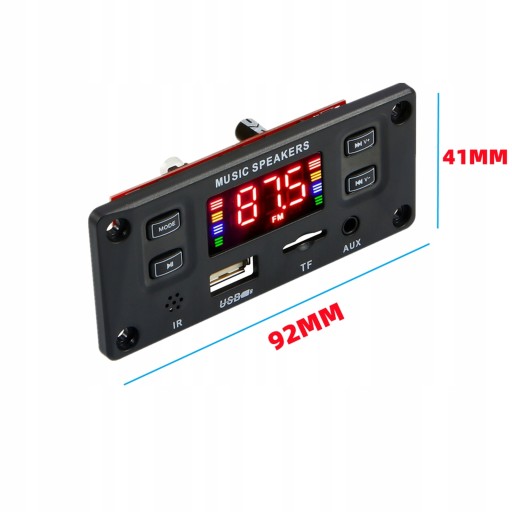 МОДУЛЬ MP3-ПЛЕЕРА BLUETOOTH AUX РАДИО ПУЛЬТ USB