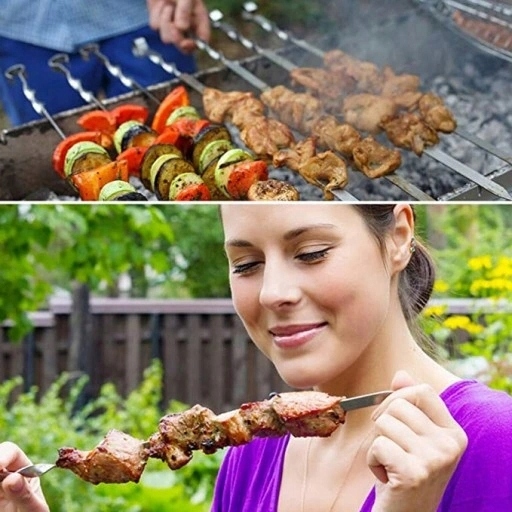 SZPIKULCE DO SZASZŁYKÓW NA GRILL 40CM ZESTAW 10SZT