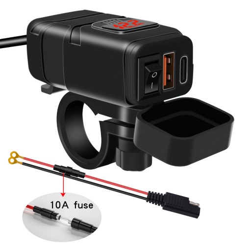 USB Type C PD и быстрое красное зарядное устройство для мотоцикла .0