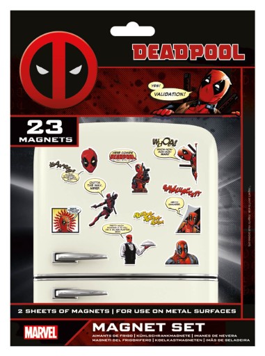 Magnesy dla dzieci na lodówkę Deadpool Marvel