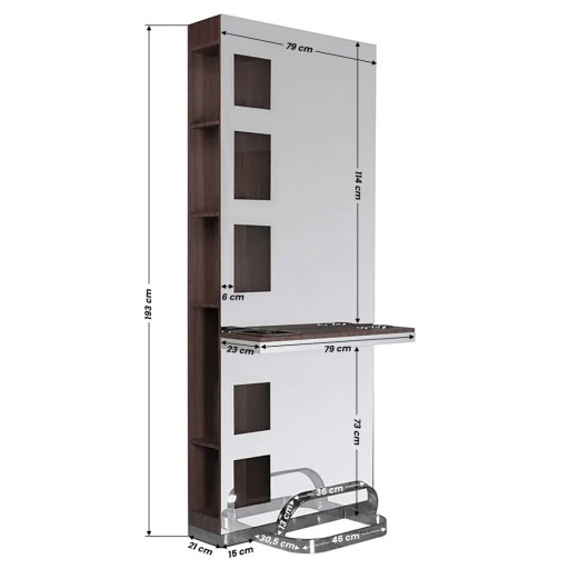 ПАРИКМАХЕРСКАЯ КОНСОЛЬ GABBIANO B058 VENGE