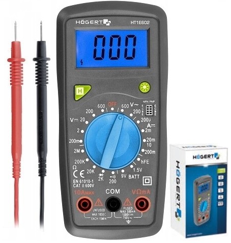 HOGERT HT1E602 ЦИФРОВОЙ МУЛЬТИМЕТР С ЖК-дисплеем