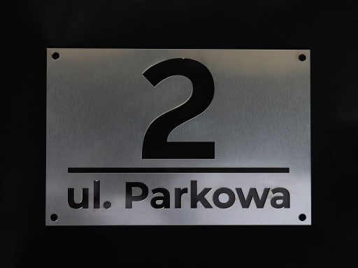 TABLICZKA Z NUMEREM DOMU I ADRESEM 30x20 cm 3D
