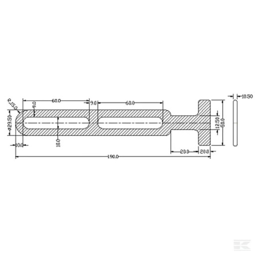 Резиновый натяжитель для тента шириной 190 мм.