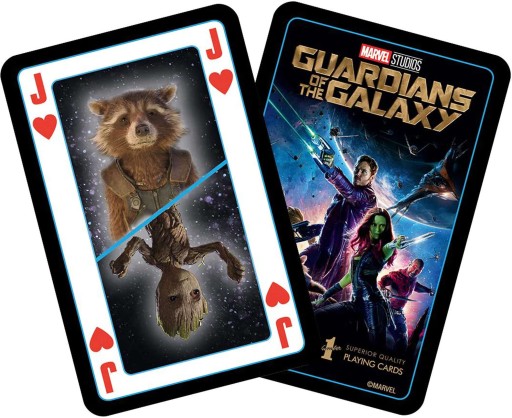 MARVEL STRAŻNICY GALAKTYKI KARTY DO GRY KLASYCZNA TALIA KOLEKCJONERSKA