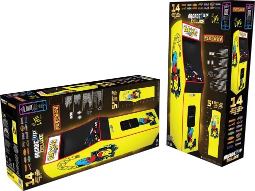 Аркадная консоль в стиле ретро, ​​большая стоячая PacMan PAC-MAN, Wi-Fi, 17 дюймов, 14 игр