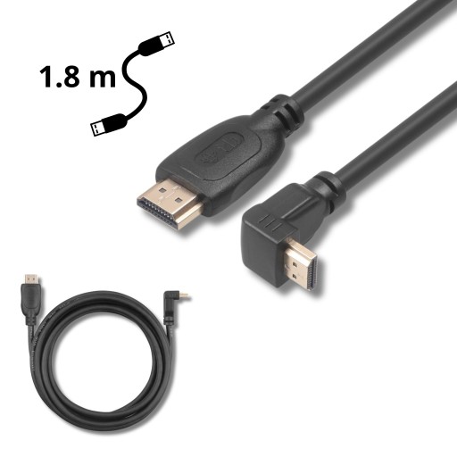 TB Kabel HDMI v 2.0 pozłacany 1.8 m kątowy