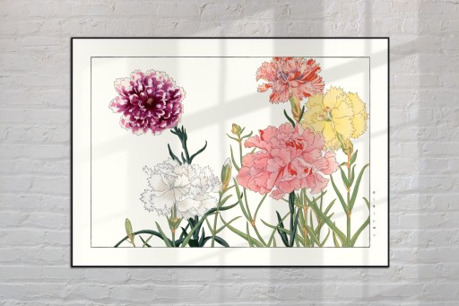 DRIAKIEW MONTBRECJA KROKOSMIA sztuka japońska dekoracja vintage 21x30 (A4)