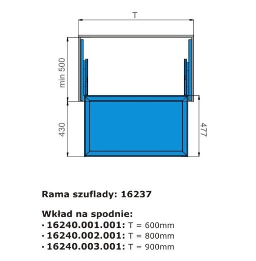 Вставка для брюк, ящик 900мм.