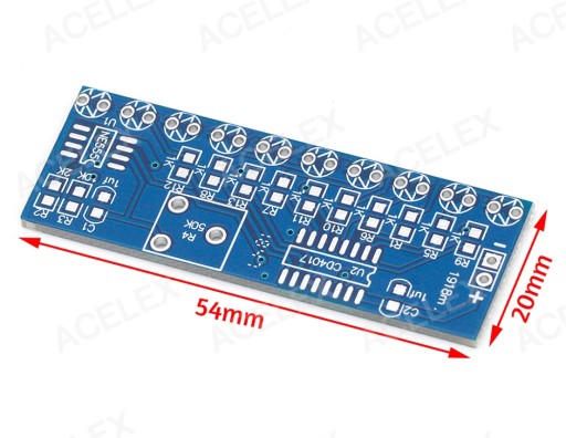Светодиодная система SMD NE555+CD4017 «Проточная вода» DIY KIT