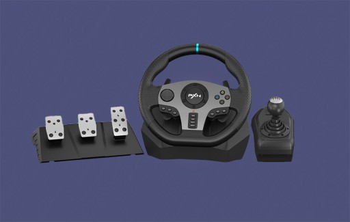 Игровое рулевое колесо PXN V9, педали коробки передач