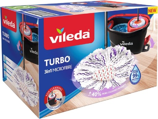 BOX Vileda Швабра Spin 3в1 Микрофибра TURBO