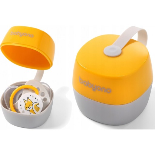 Babyono NATURAL NURSING контейнер для соски, желтый