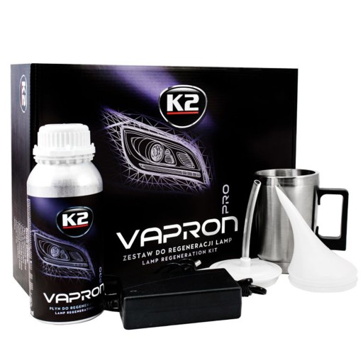 Комплект для регенерации фар VAPRON K2, регенерация чайника