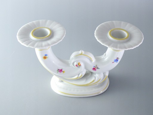 PIĘKNY PORCELANOWY ŚWIECZNIK PORCELANOWY WEIMAR
