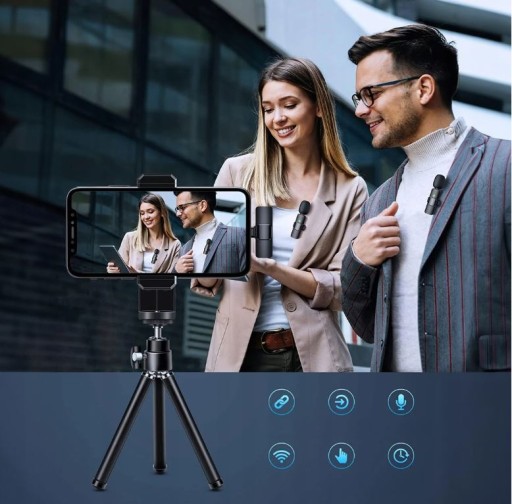 MIKROFON KRAWATOWY BEZPRZEWODOWY USB-C ANDROID