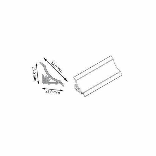 ВНУТРЕННИЙ УГОЛ для планки кухонной столешницы LB23 АЛЮМИНИЙ 1 шт.