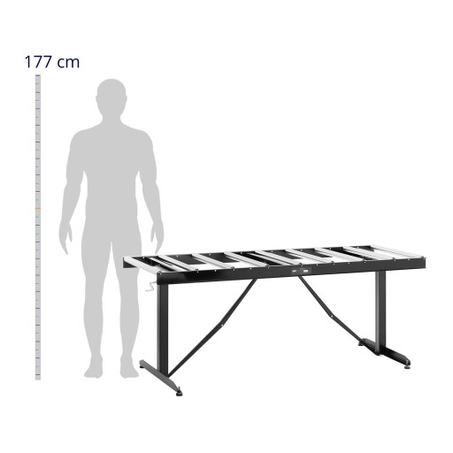 Podajnik rolkowy z regulacją wysokości do 200kg 9 rolek 540x35mm 168cm