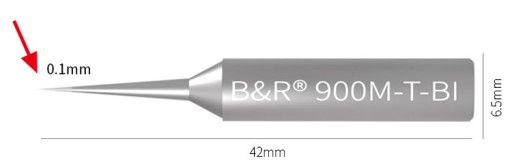 Наконечник 900M-T-BI B&R - острый конус 0,1 мм