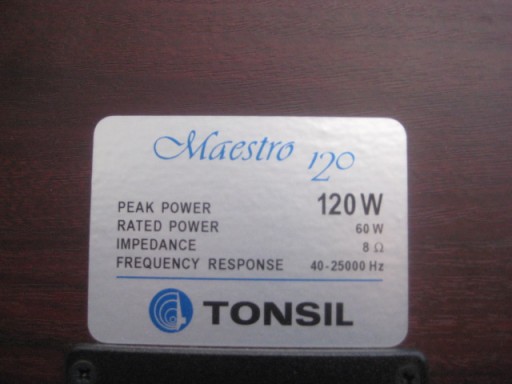 Tonsil Maestro I 120 Center, 120 Вт, 8 Ом, центральная колонка C
