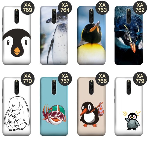 ETUI DO XIAOMI REDMI 8 WZORY PINGWINEK PINGWIN HAPPY FEET OBUDOWA POKROWIEC