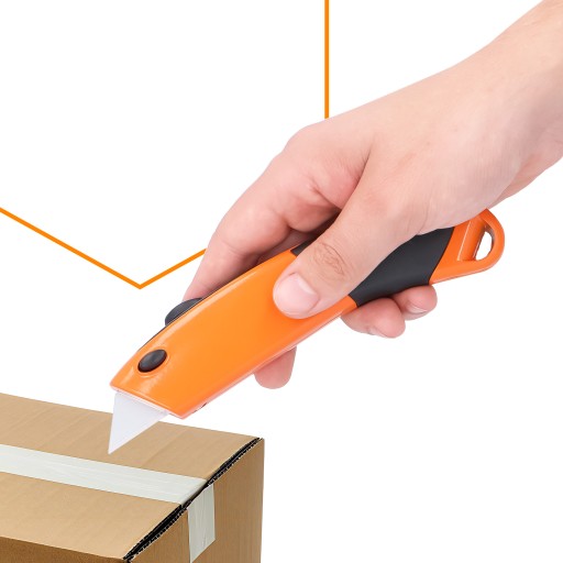 Nożyk Nóż Tapet 19 mm OSTRZE TRAPEZOWE Metalowy Ręczny Cięcia Tektury Kabli