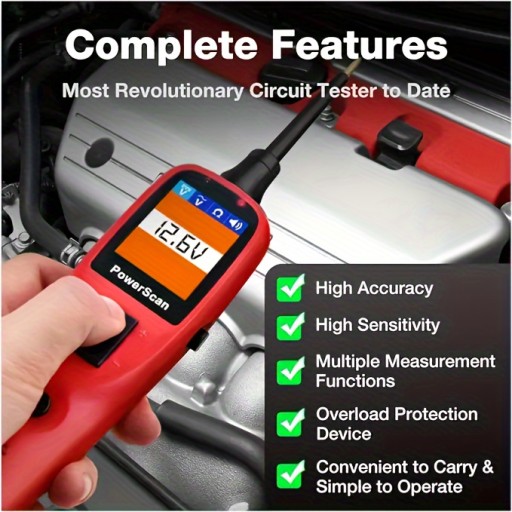 Тестер автомобильных цепей Autel PowerScan 20 сек.