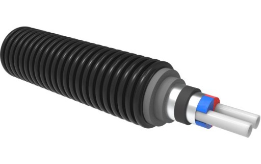 Двойная предизолированная труба 2x32 Uponor Ecoflex Thermo VIP Twin 2x32x2,9/140