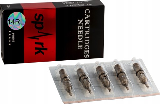 Igły do atuażu kartridże Spark CARTRIDGE 5szt 14RL Igła Tatuowania TATTOO