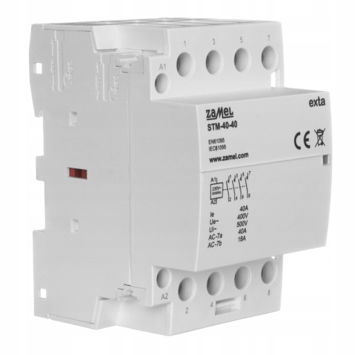 КОНТАКТОР МОДУЛЬНОЙ УСТАНОВКИ 3F 40A AC 4NO 230V
